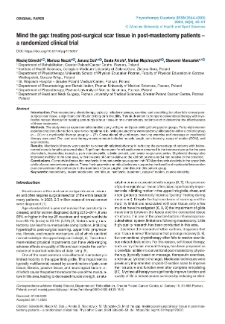 Mind the gap: treating post-surgical scar tissue in post-mastectomy patients –a randomized clinical trial