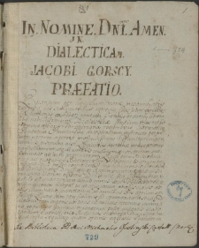 "Dialectica" Jakuba Górskiego oraz "Aurea cordium et mentium humanarum catena, eloquentia in praeceptis rhetoricis Adami Romerii Stiricensis demonstrata".