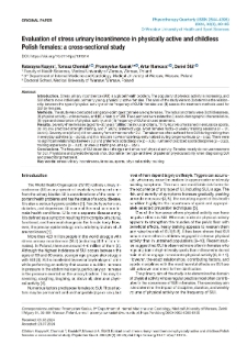 Evaluation of stress urinary incontinence in physically active and childlessPolish females: a cross-sectional study