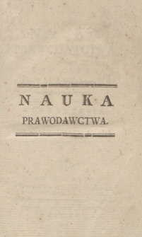 Nauka Prawodawctwa [...]. T. 1