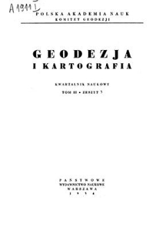 Geodezja i Kartografia : kwartalnik naukowy, T. 3, 1954, z. 3