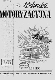 Technika Motoryzacyjna, Rok III, lipiec 1953, nr 7 (17)