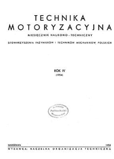 Spis treści [Technika Motoryzacyjna, Rok IV, 1954]