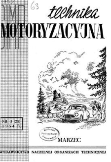 Technika Motoryzacyjna, Rok IV, marzec 1954, nr 3 (25)