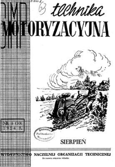 Technika Motoryzacyjna : miesięcznik naukowo-techniczny, Rok IV, sierpień 1954, nr 8 (30)