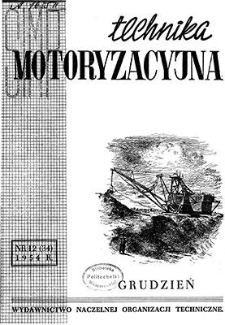 Technika Motoryzacyjna, Rok IV, grudzień 1954, nr 12 (34)