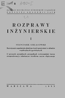 Rozprawy Inżynierskie, Vol. 1, 1953, z. 1