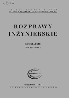 Rozprawy Inżynierskie, Tom 2, zeszyt 2
