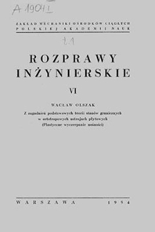 Rozprawy Inżynierskie, Vol. 2, 1954, z. 6