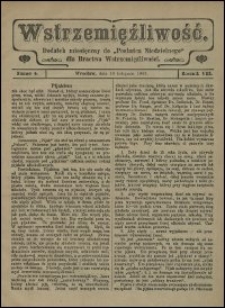 Wstrzemięźliwość : dodatek miesięczny do &bdquo;Posłańca Niedzielnego&rdquo; dla Bractwa Wstrzemięźliwości. R. 8 (1907), nr 6