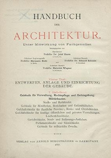 Gebäude für Verwaltung, Rechtspflege und Gesetzgebung; Militärbauten