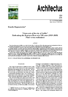 “Green axis of the city of Lublin”. Parks along the Bystrzyca River over 100 years (1919–2019). Plans versus realisations