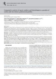 Comparative analysis of sports workers and kinesiologists: a paradox of similar jobs but distinct professional profiles