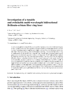 Investigation of a tunable and switchable multi-wavelength bidirectional Brillouin-erbium fiber ring laser