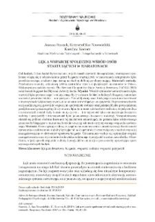 Lęk a wsparcie społeczne wśród osób startujących w maratonach