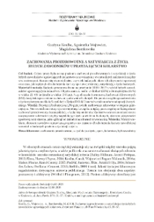 Zachowania prozdrowotne a satysfakcja z życia byłych zawodników uprawiających kolarstwo