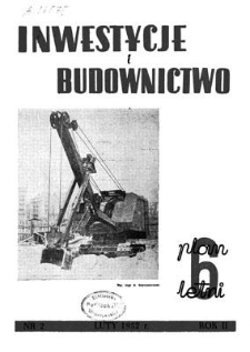 Inwestycje i Budownictwo, Rok II, luty 1952, nr 2