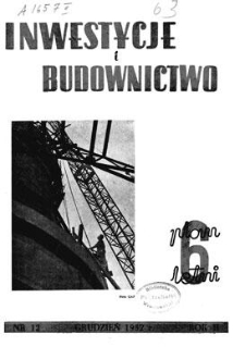 Inwestycje i Budownictwo, Rok II, grudzień 1952, nr 12