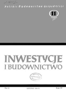 Inwestycje i Budownictwo, Rok IV, listopad 1954, nr 11