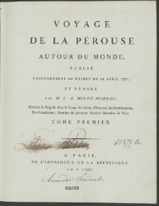 Voyage De La Pérouse Autour Du Monde [...] T. 1