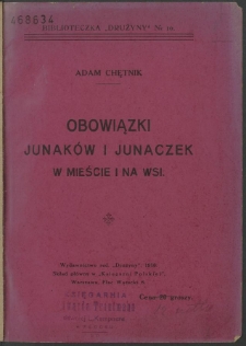 Obowiązki junaków i junaczek w mieście i na wsi