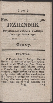 Dziennik Patryotycznych Politykow w Lwowie. R. 1797 Nr 50