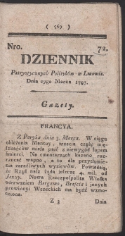 Dziennik Patryotycznych Politykow w Lwowie. R. 1797 Nr 72