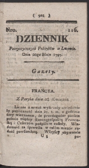 Dziennik Patryotycznych Politykow w Lwowie. R. 1797 Nr 116