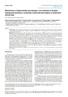 Eﬀectiveness of high-intensity laser therapy in the treatment of shoulder impingement syndrome: a systematic review and meta-analysis of randomised clinical trials