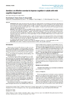Aerobics: an eﬀective exercise to improve cognition in adults with mild cognitive impairment