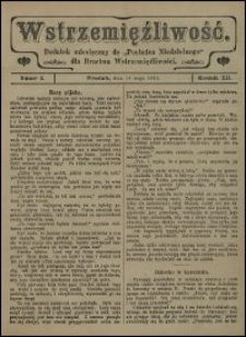 Wstrzemięźliwość : dodatek miesięczny do „Posłańca Niedzielnego” dla Bractwa Wstrzemięźliwości. R. 12 (1911), nr 3