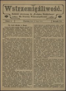 Wstrzemięźliwość : dodatek miesięczny do „Posłańca Niedzielnego” dla Bractwa Wstrzemięźliwości. R. 12 (1911), nr 4