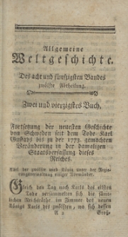 Allgemeine Weltgeschichte. Bd. 69 / Nach dem Plan Wilh. Guthrie und Joh. Gray und and[e]rer gelehrten Engländer entworfen, ausgearbeitet und aus den besten Schriftstellern gezogen von Daniel Ernst Wagner