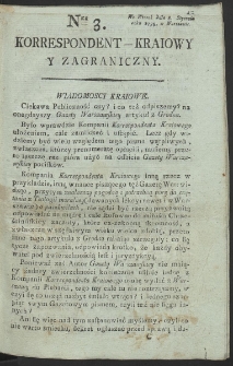Korrespondent Kraiowy Y Zagraniczny. R. 1793 Nr 3