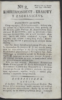 Korrespondent Kraiowy Y Zagraniczny. R. 1793 Nr 8