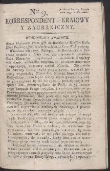 Korrespondent Kraiowy Y Zagraniczny. R. 1793 Nr 9
