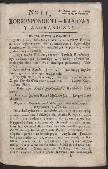 Korrespondent Kraiowy Y Zagraniczny. R. 1793 Nr 11