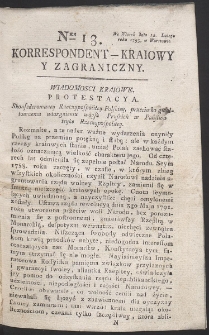 Korrespondent Kraiowy Y Zagraniczny. R. 1793 Nr 13