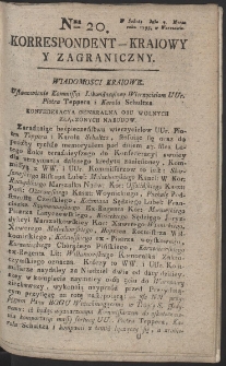 Korrespondent Kraiowy Y Zagraniczny. R. 1793 Nr 20