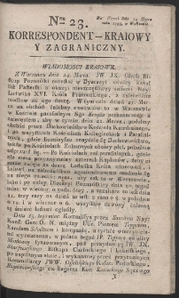 Korrespondent Kraiowy Y Zagraniczny. R. 1793 Nr 23