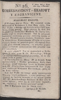 Korrespondent Kraiowy Y Zagraniczny. R. 1793 Nr 26