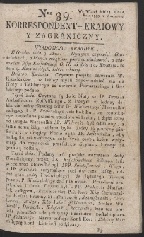 Korrespondent Kraiowy Y Zagraniczny. R. 1793 Nr 39