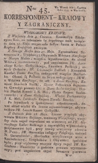 Korrespondent Kraiowy Y Zagraniczny. R. 1793 Nr 45