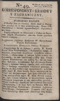 Korrespondent Kraiowy Y Zagraniczny. R. 1793 Nr 49