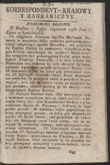 Korrespondent Kraiowy Y Zagraniczny. R. 1793 Nr 55