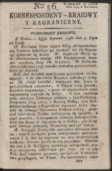 Korrespondent Kraiowy Y Zagraniczny. R. 1793 Nr 56