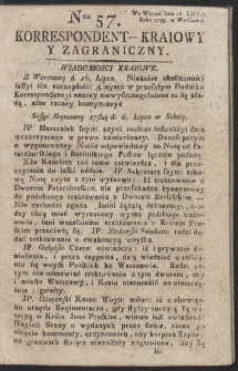 Korrespondent Kraiowy Y Zagraniczny. R. 1793 Nr 57