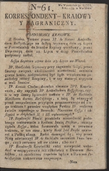 Korrespondent Kraiowy Y Zagraniczny. R. 1793 Nr 61