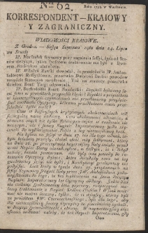 Korrespondent Kraiowy Y Zagraniczny. R. 1793 Nr 62