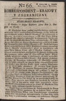 Korrespondent Kraiowy Y Zagraniczny. R. 1793 Nr 66